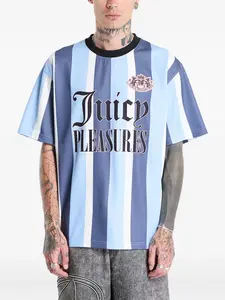 Спортивная футболка в полоску Pleasures, синий