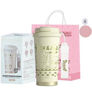 Серия Strawberry Bear коллекция Minnie термостакан 520мл Disney, Stitch Insulated Mug+Shopping Bag+X&W Cup Mat