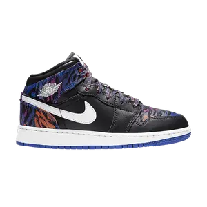 Кроссовки Air Jordan Air Jordan 1 Mid SE GS 'Tiger Stripe', черный