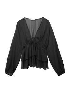 Блуза Pull&Bear, черный