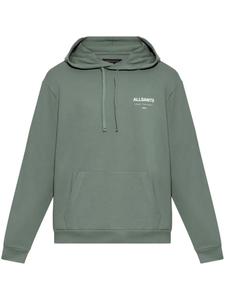 Подземная толстовка с капюшоном AllSaints, зеленый