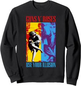 Толстовка Guns N Roses You Your Illusion Split, черная Guns N' Roses
