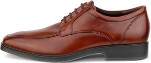 Мужские оксфорды ECCO Milan с шнуровкой и зауженным носком, Cognac