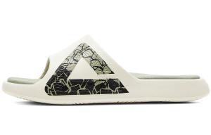 Женские слайдеры Beige White Green PEAK, Экрю/Зеленый