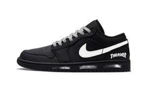 Jordan Air 1 Night Attacker Abrasion Resistant Low top Vintage Basketball Shoes Unisex Black White