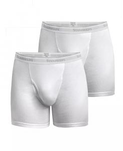 Комплект из 2 мужских трусов-боксеров из хлопка премиум-класса Stanfield's, белый