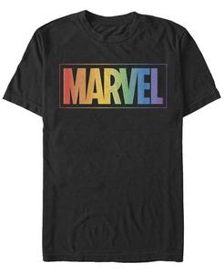 Мужская футболка с коротким рукавом Rainbow Marvel с круглым вырезом Fifth Sun, черный