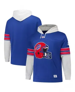 Мужская толстовка с капюшоном и шнурком Royal Buffalo Bills Big Tall '47 Brand