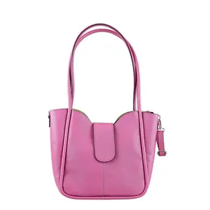 Сумка через плечо COLLEZIONE ALESSANDRO "Nizza" из мягкой кожи, производство Италия, розовый