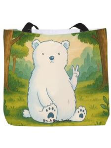 Mr. & Mrs. Panda Сумка с изображением полярного медведя, без надписи, белого цвета