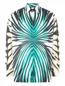 Рубашка с принтом Roberto Cavalli, черный