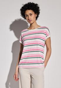 Футболка с принтом GESTREIFTES Street One, песочный