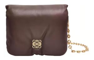 Сумка-пухляк Goya через плечо темный шоколад LOEWE