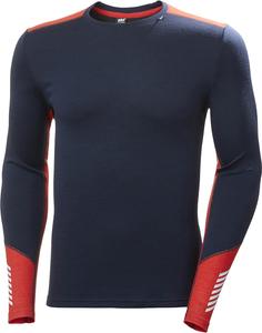 Мужской термобелье Helly-Hansen LIFA Merino Midweight Crew - теплое и дышащее, идеально подходит для зимних видов спорта и активного отдыха Helly Hansen, 598 Navy