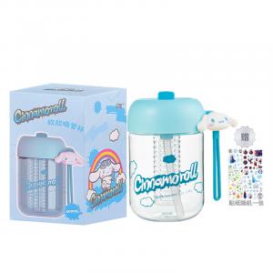 Hello Kitty практичный пластиковый стакан 400 мл Sanrio, Cinnamoroll Water Cup+Sticker 1 Pc
