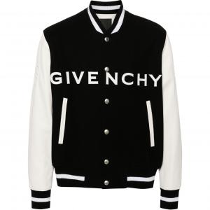 Givenchy Стильная бомбер с детализированным логотипом, Black