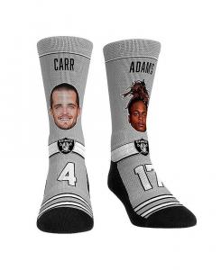 Мужские и женские носки Derek Carr & Даванте Адамс Игрок команды Las Vegas Raiders Crew Socks Rock 'Em, мультиколор