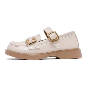 Детские кожаные туфли с амортизацией и износостойкостью. WARRIOR, бежевый