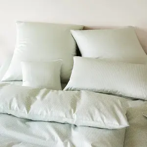 Элегантный комплект постельного белья из сатина Мако, узор Гамбург, фисташковый цвет, размер 155х200 см + 40х80 см Elegante