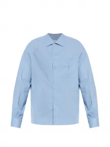 Рубашка с карманом Maison Margiela, синий