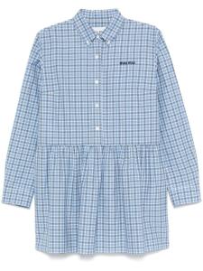 Miu Miu платье мини в клетку, синий