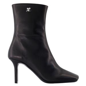 Ботильоны Square Toe 80 Ankle Boots - Courreges - Кожа - Черный Courrèges, черный