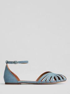 Замшевые сандалии на плоской подошве aubrey L.K.Bennett, цвет Powder Blue