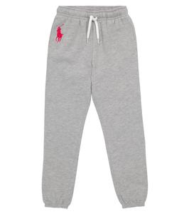 Спортивные брюки из хлопковой смеси с логотипом Polo Ralph Lauren Kids, Andover Heather