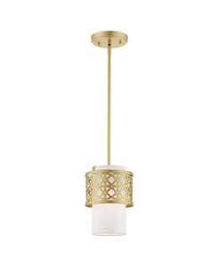 Мини-подвесной светильник Calinda 1 Light Livex, цвет gold-tone