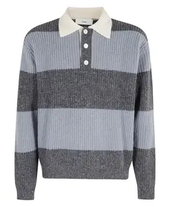 Теплый регбийный свитер, мягкие синие полоски Dunst, синий