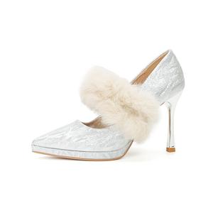 Туфли на тонком каблуке, высокие, 10 см, женские Zubumei, Silver