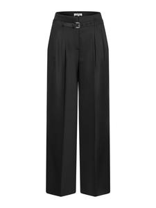 More & More Удлиненные брюки с плиссированным поясом, черного цвета