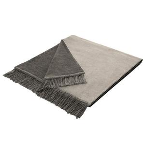 Бидерлак Плед с бахромой Чехол Хлопок Дизайн Цвет Соль и Перец Серебро Размер 100 x 200 biederlack