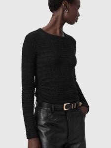 Длинный топ с длинными рукавами AllSaints, Black