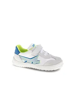 Детские кожаные и текстильные кеды на липучках Pablosky, светло-голубой