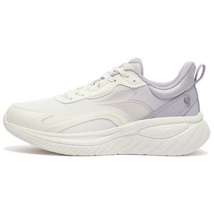 361° Женские белые и фиолетовые противоскользящие легкие низкие повседневные беговые кроссовки Feather White/Light Gray Purple, цвет Feather White/Light Gray Purple