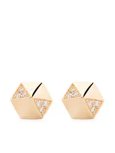 Серьги-гвоздики Pyramid из желтого золота с бриллиантами Harwell Godfrey, золотой