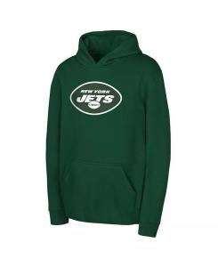 Толстовка с капюшоном и логотипом команды New York Jets для больших мальчиков и девочек зеленого цвета Outerstuff
