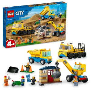LEGO City, блоки, Грузовики и кран с шаром-разрушителем, 60391