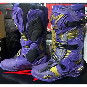 ALPINESTARS PROTECTS Мотоциклетные ботинки Xingyueyezhuan T10 trail, антиударные, гоночные, экипировка райдера, всесезонные, мужские, лимитированная серия, фиолетовые 373, размер 43