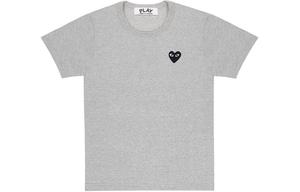 Футболка Comme Des Garcons Play с черным сердцем CDG Play, верхняя серая