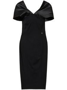 Платье миди с V-образным вырезом TWINSET, черный