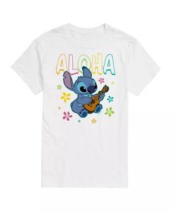 Мужская футболка с короткими рукавами Hybrid Apparel Lilo and Stitch AIRWAVES, белый