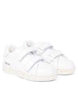 Детские кожаные кроссовки Versace Kids, Optical White