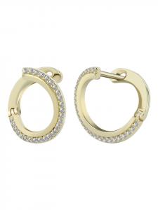 Adeliás Женские серьги - золотые серьги-гвоздики 333 с кубическим цирконием в золоте