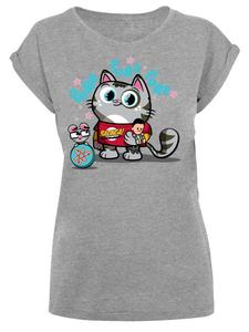 Футболка F4NT4STIC T-Shirt Big Bang Theory Bazinga Kitty, пятнистый серый