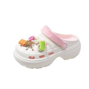 Детские сабо для начальной школы LONGDUIZHANG, бежевый/розовый