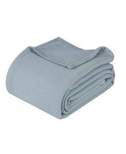 Легкое тканое одеяло Nobel Cotton Jacquard Dobby Weave Textured Chevron, размер Twin Superior, Light Blue