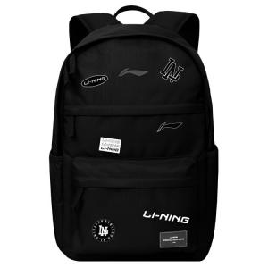 LINING Полиэстеровый рюкзак обычный унисекс черный, Black (Multi-Label LINING 2)