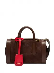 Сумка-тоут с замшевыми вставками Lancel, коричневый